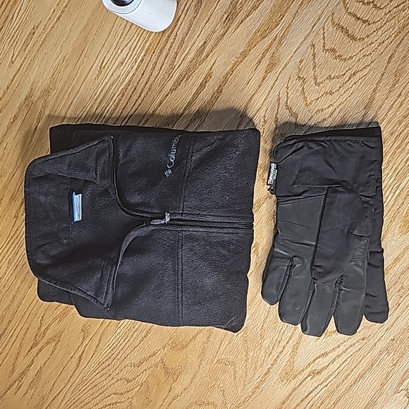 Columbia Fleece Full Zip Jacket, M Black - Picture 6 of 8